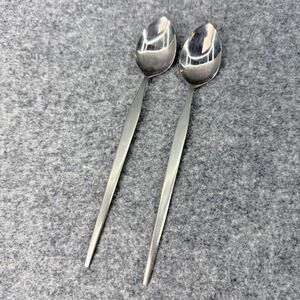 Ekco Prince Stainless JAPAN Eterna Set of 2 Iced Tea Spoons Dining Flatware‎